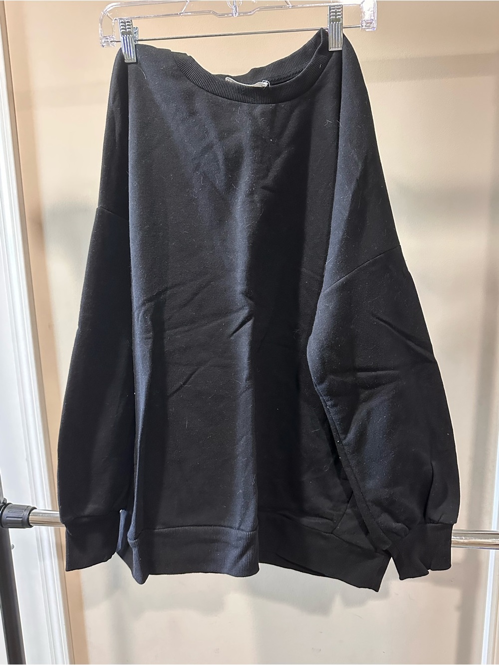 Black Women's Crewneck Sweatshirt - Classic Everyday Pullover